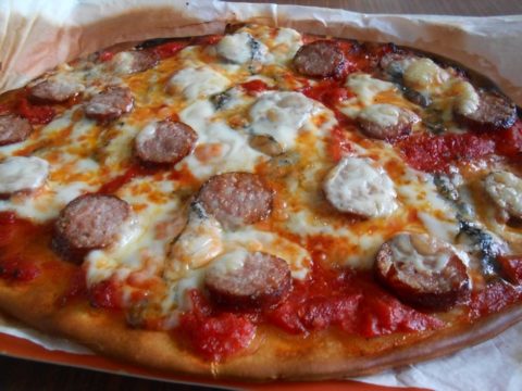 pizza aux gaudes et au morbier